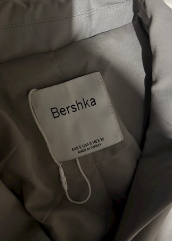Bershka Gri Piliseli Kadın Pantolon Ceket Takım - Görsel 5