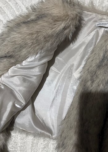 Kusursuz Eyyo Gri Kadın Suni Kürk Ceket - Görsel 4