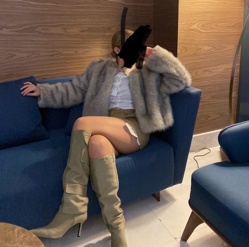 Kusursuz Eyyo Gri Kadın Suni Kürk Ceket - Görsel 2