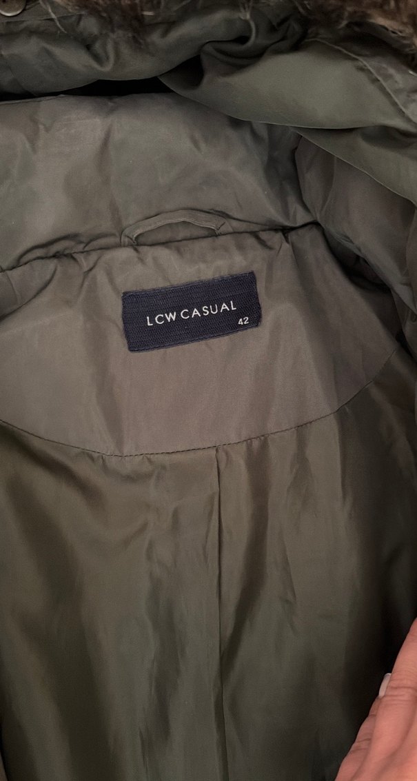 Kürklü Kapüşonlu Kahverengi Kadın Deri Mont - Görsel 5