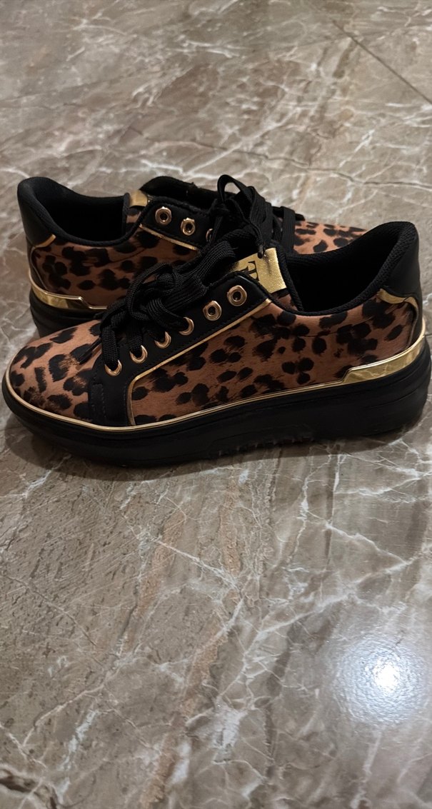 TNC Kahverengi Leopar Desenli sıfır Spor Ayakkabı - Görsel 4