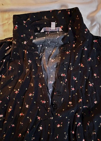 Y2K V Yaka Siyah Desenli Mini Elbise - Görsel 5