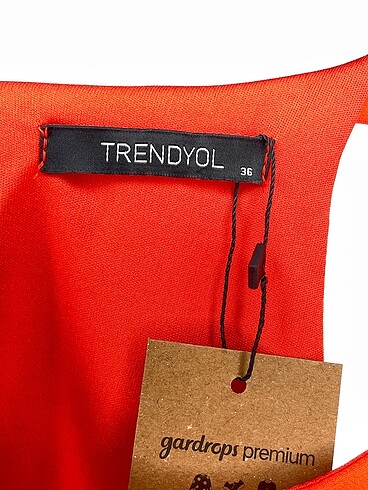 36 Beden turuncu Renk Trendyol & Milla Kısa Elbise %70 İndirimli.