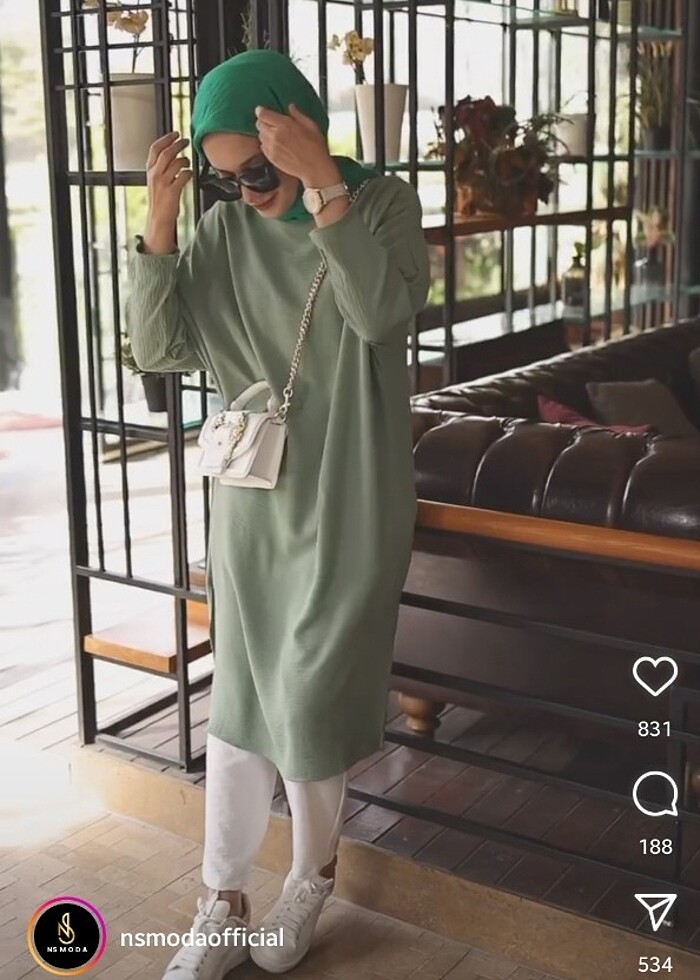 Yazlık keten karışımlı takım - Görsel 4