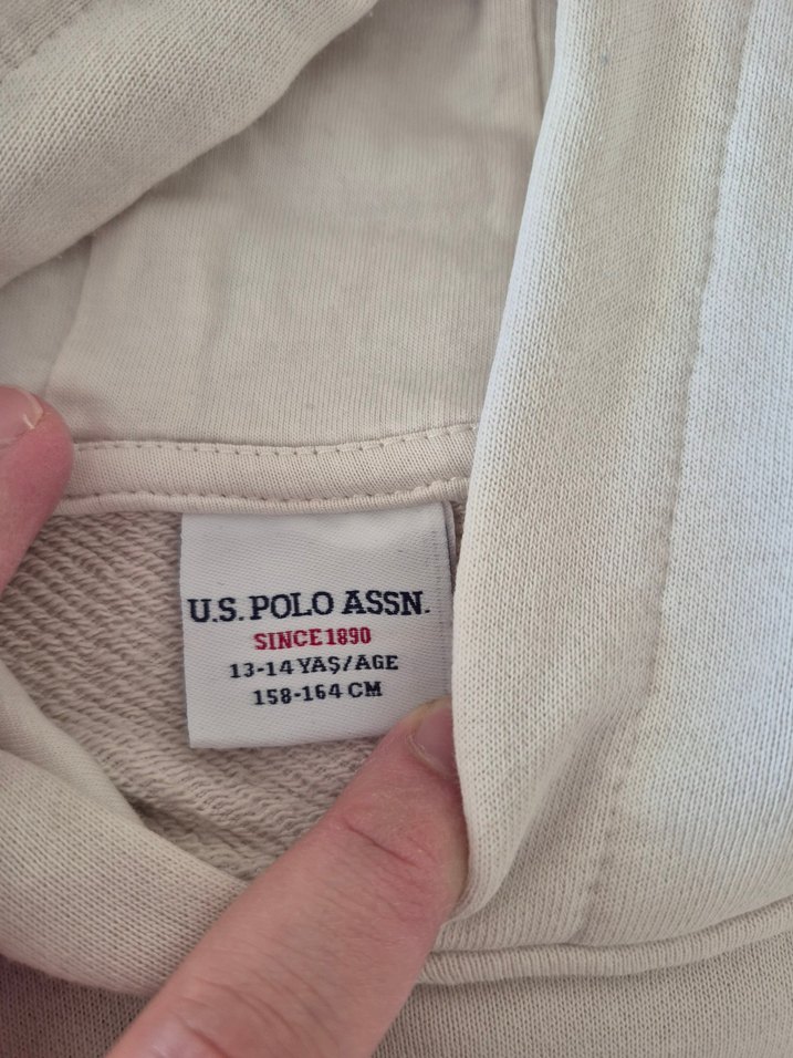 U.S. Polo Assn. Bej Düğmeli Erkek Sweatshirt - Görsel 2