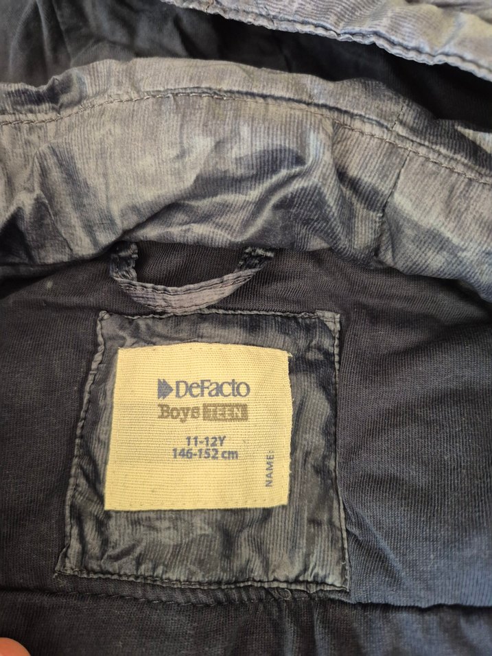 Laacivertimsi Kapüşonlu Fermuarlı şişme erkek çocuk Yeleği - Görsel 4