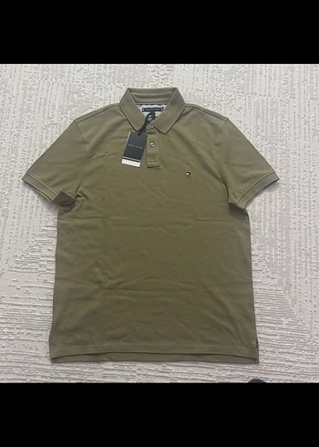 Orijinal Tommy Hilfiger Erkek Haki Kısa Kollu Polo Tişört - Görsel 2