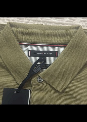 Orijinal Tommy Hilfiger Erkek Haki Kısa Kollu Polo Tişört - Görsel 5