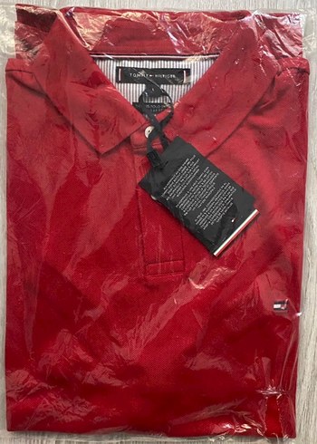 Orijinal Tommy Hilfiger Kırmızı Polo Tişört - Görsel 5