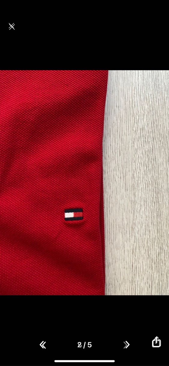Orijinal Tommy Hilfiger Kırmızı Polo Tişört - Görsel 2