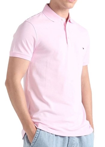 Orijinal Tommy Hilfiger Pembe Regular Fit Polo Tişört - Görsel 2