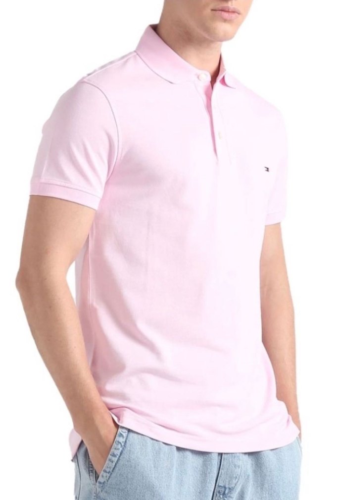 Orijinal Tommy Hilfiger Pembe Regular Fit Polo Tişört - Görsel 2