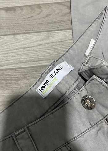 Gri Denim Bol Kesim Kadın Pantolon - Görsel 2