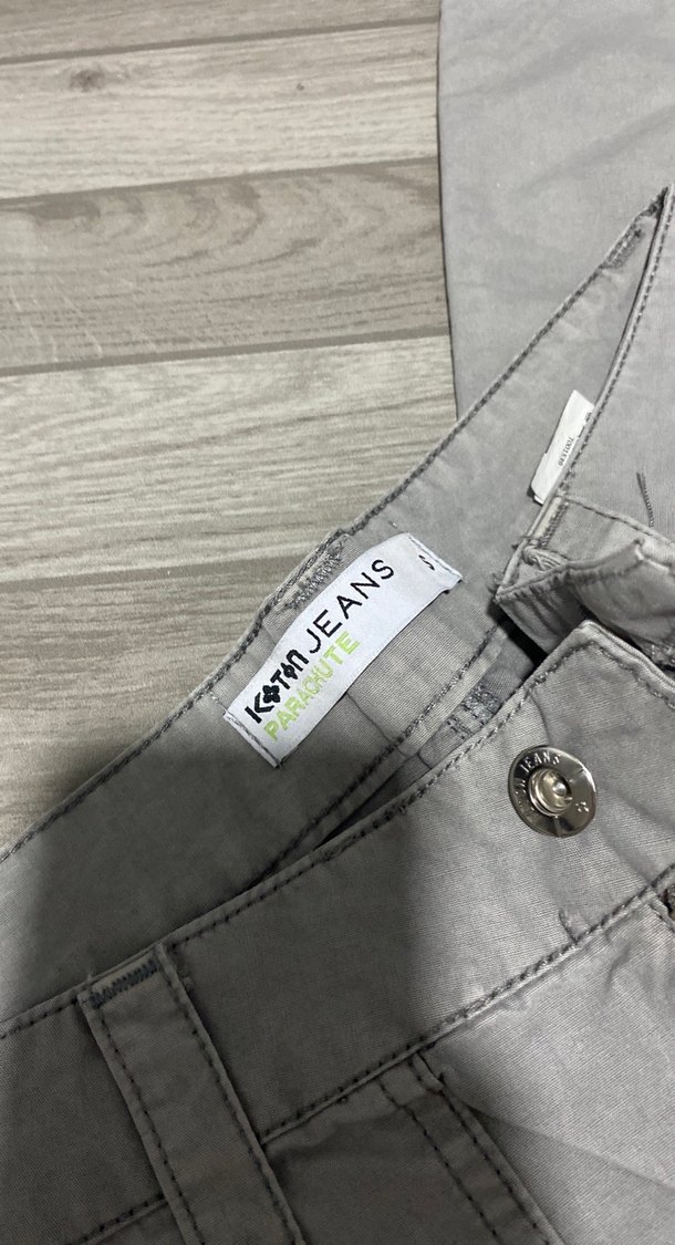 Gri Denim Bol Kesim Kadın Pantolon - Görsel 2