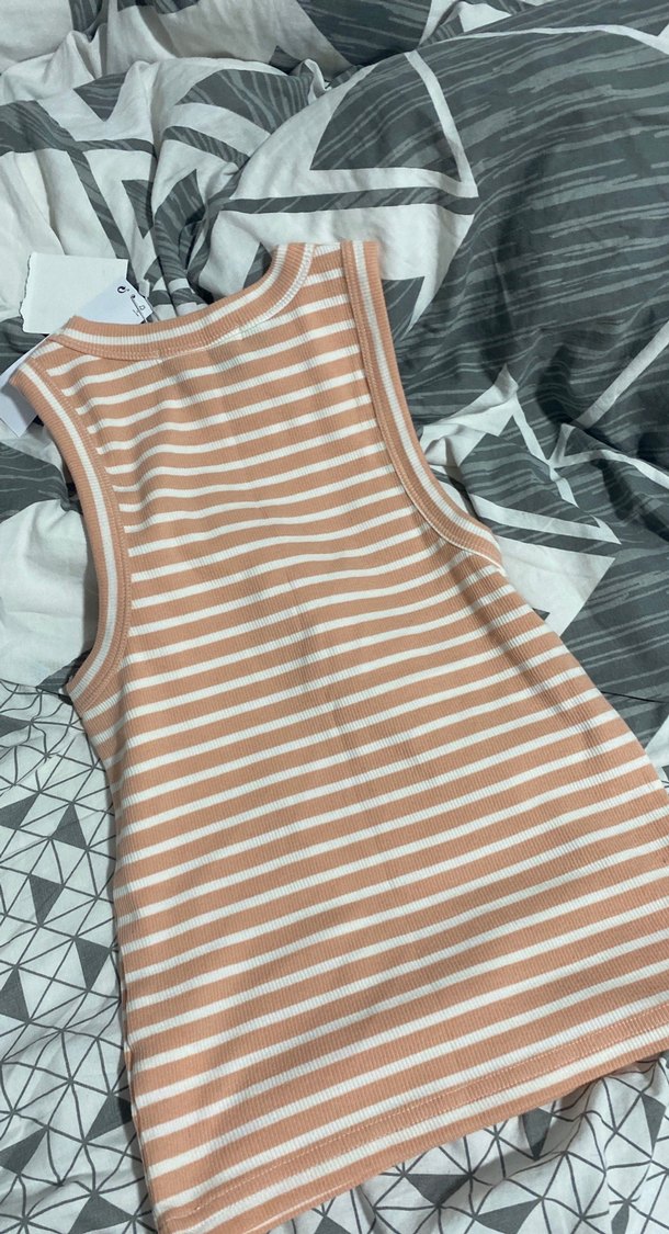 Çizgili Mini Kadın Atlet - Görsel 3