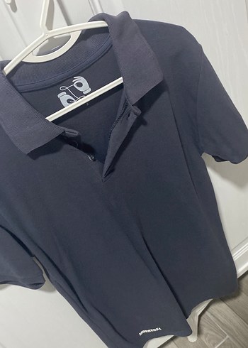 Gri Denim Polo Tişört - Görsel 2