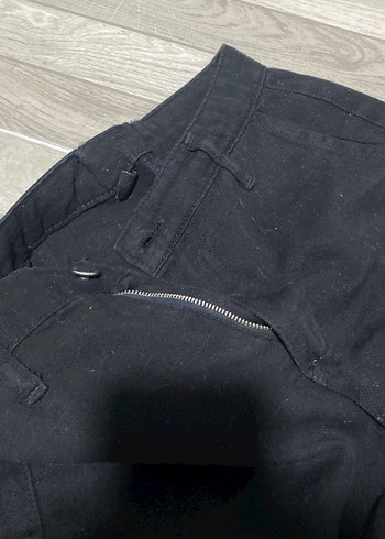 Kadın Siyah Bol Kesim Midi Kot Pantolon - Görsel 3