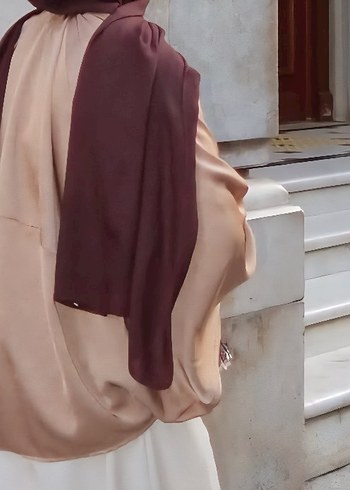 diğer Beden Bej Kadın Midi Bomber Saten Zara Model Ceket