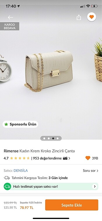 Krem Çanta