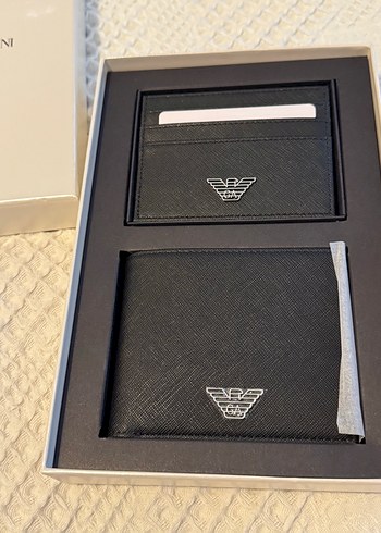 Emporio Armani Siyah Erkek Kartlık ve Cüzdan - Görsel 3
