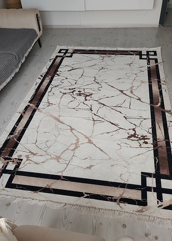 Modern Klasik Yılan Desenli Kahverengi Halı - Görsel 4