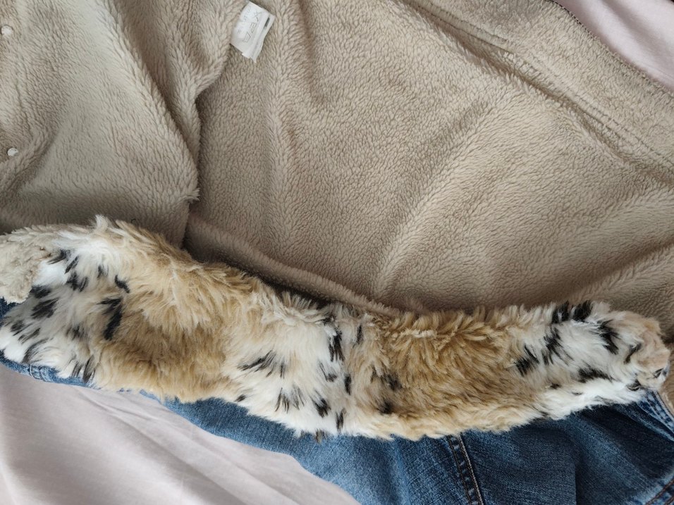 Sokak Stili Kadın Kot Ceket, Kürklü - Görsel 3