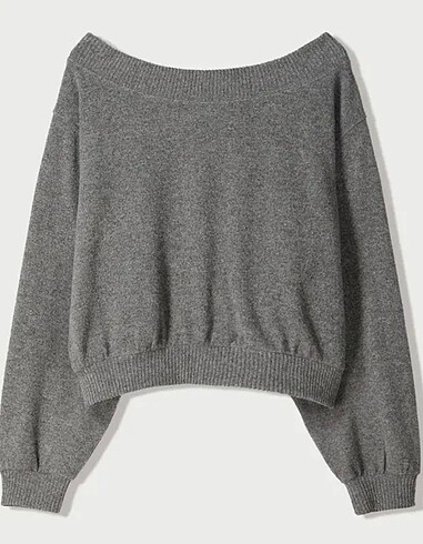 bershka asimetrik yaka kazak