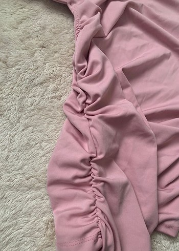 Pudra Renk capraz bluz body - Görsel 5