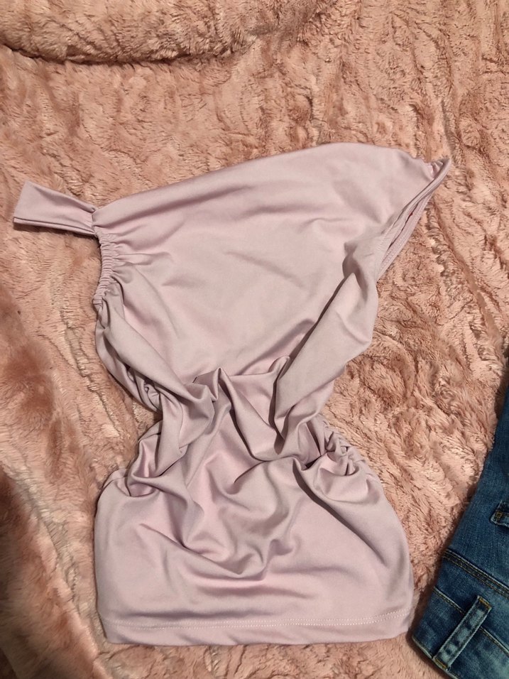 Pudra Renk capraz bluz body - Görsel 4