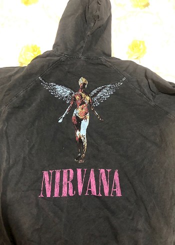 Düğmeli Kapüşonlu Gri Keten Sweatshirt - Görsel 3