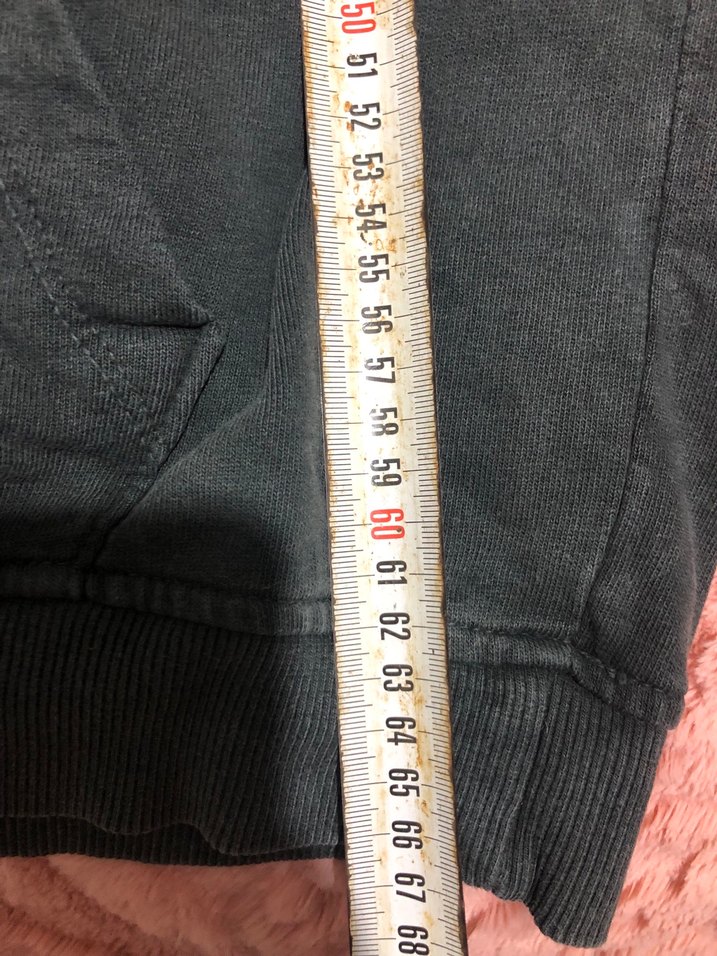 Düğmeli Kapüşonlu Gri Keten Sweatshirt - Görsel 5