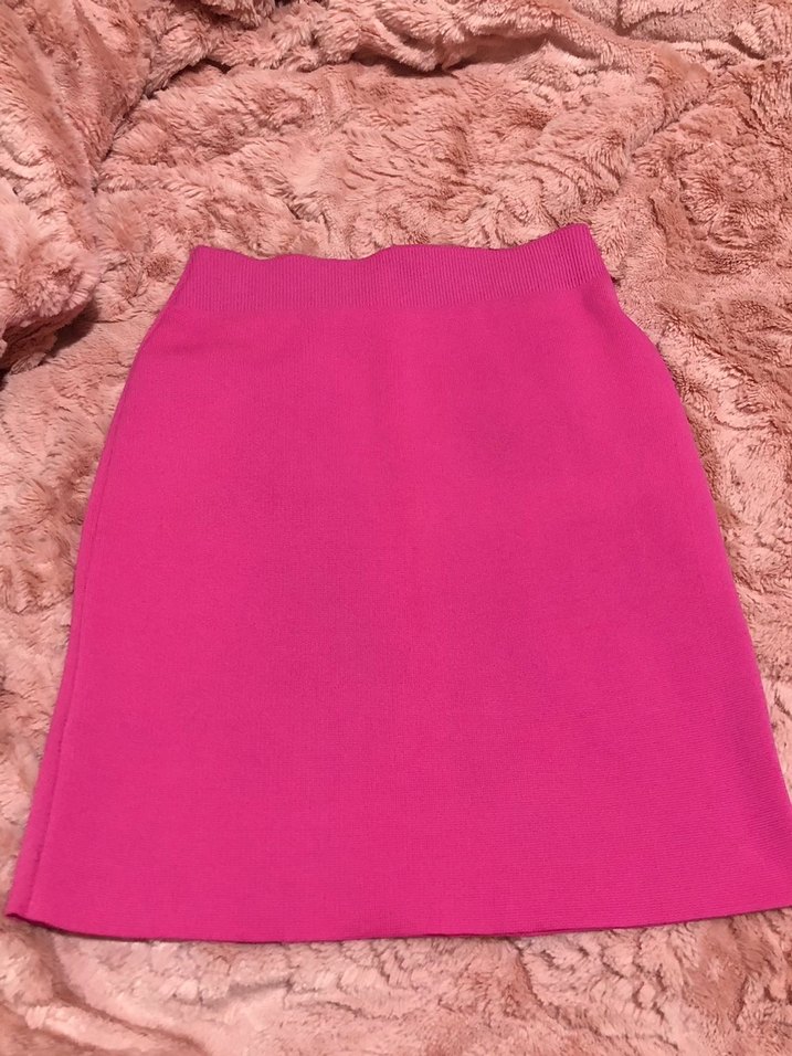 Pembe Triko Mini Etek - Görsel 2