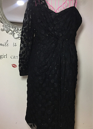 Dilek hanif for koton abiye siyah elbise 