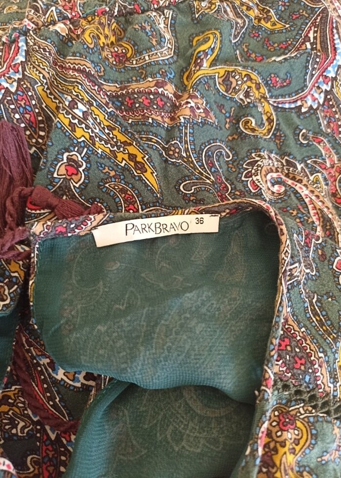 PARK BRAVO BOHO/BOHEM/ETNİK DESENLİ ELBİSE  - Görsel 2