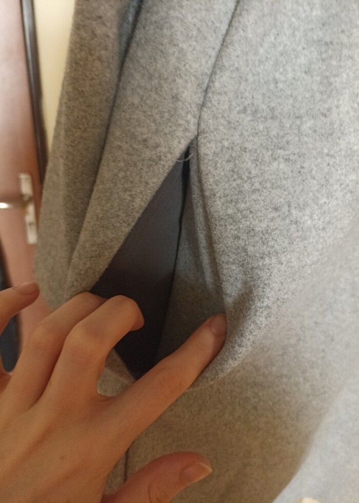 ZARA GRİ KABAN - Görsel 5