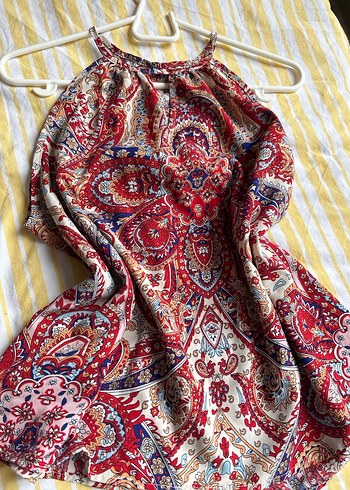 Vintage Desenli, Salaş Bohem Bluz - Görsel 2