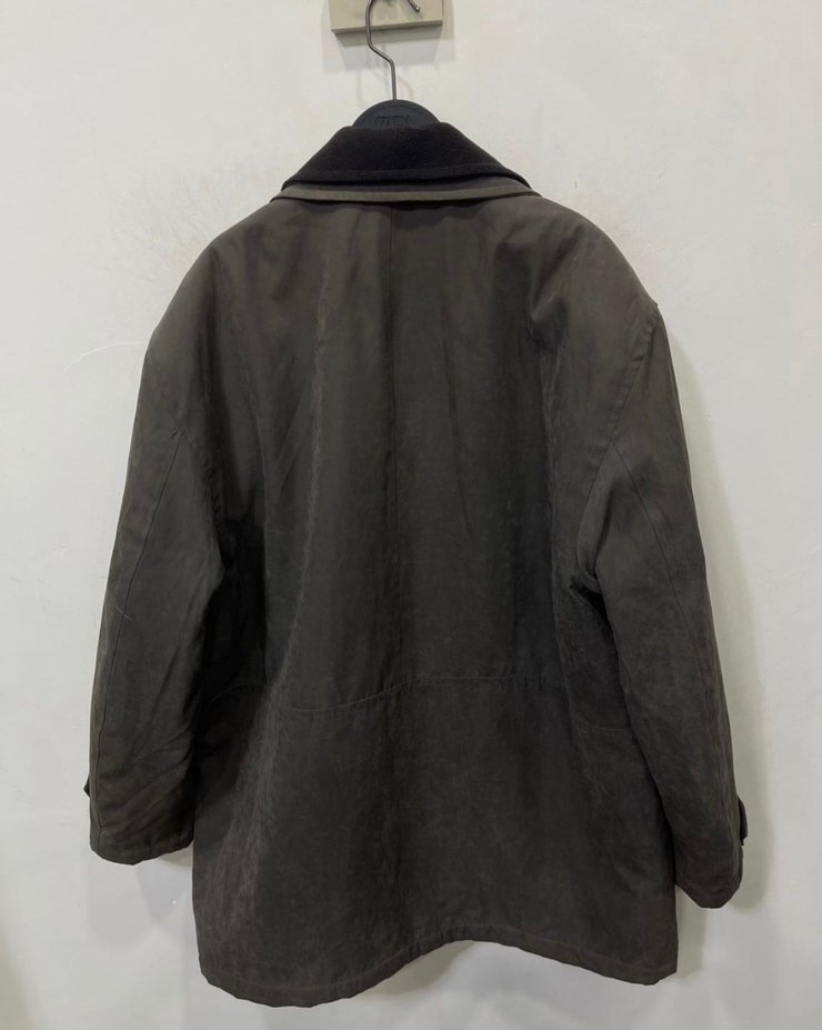 Vintage Düğmeli Gri Kahverengi Ceket - Görsel 2