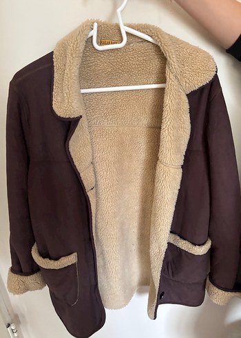 Vintage Düğmeli Kahverengi Süet Kadın Ceket - Görsel 2