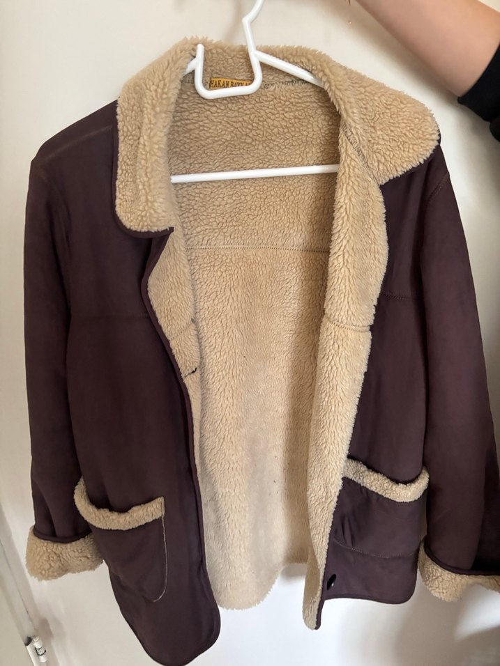 Vintage Düğmeli Kahverengi Süet Kadın Ceket - Görsel 2