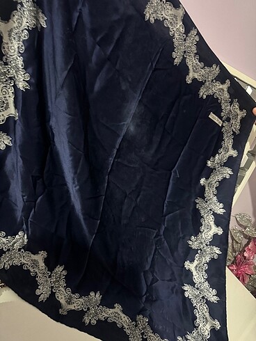 Lacivert Eşarp İpek Silk