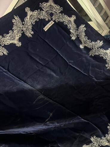 Diğer Lacivert Eşarp İpek Silk