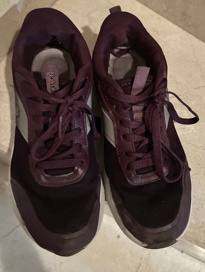orjinLumberjack Mor Bağcıklı Kadın Spor Ayakkabı defolu - Görsel 4