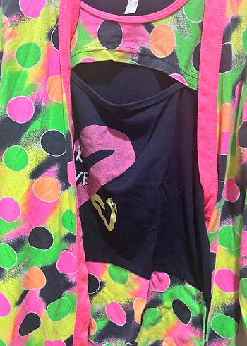 Renkli Batik Desenli Gotik Sabahlık Takım - Görsel 2