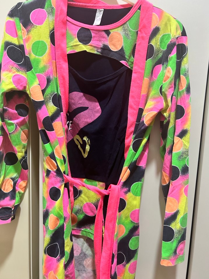 Renkli Batik Desenli Gotik Sabahlık Takım - Görsel 5