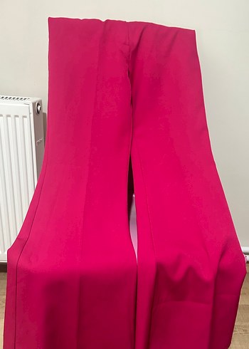 Pembe Uzun Kadın İspanyolPaça Pantolon - Görsel 2