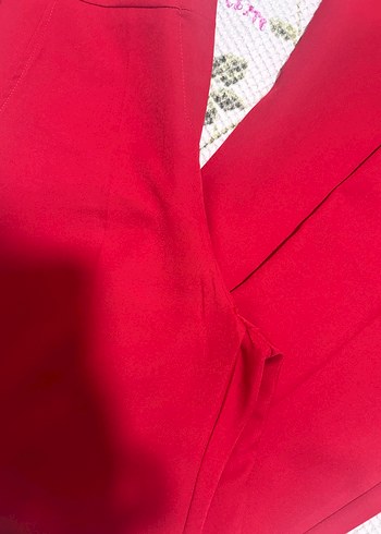 kırmızı ispanyol paça pantolon - Görsel 6