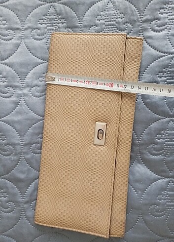 Bej clutch çanta