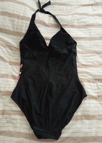 Siyah Çiçek Desenli Uzun Mayo - Görsel 11