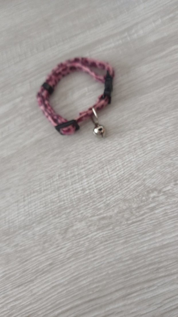 Kedi için pembe desenli tasma - Görsel 3