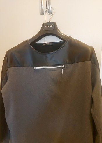 Diğer Gri Mini Fermuarlı Kadın Sweatshirt